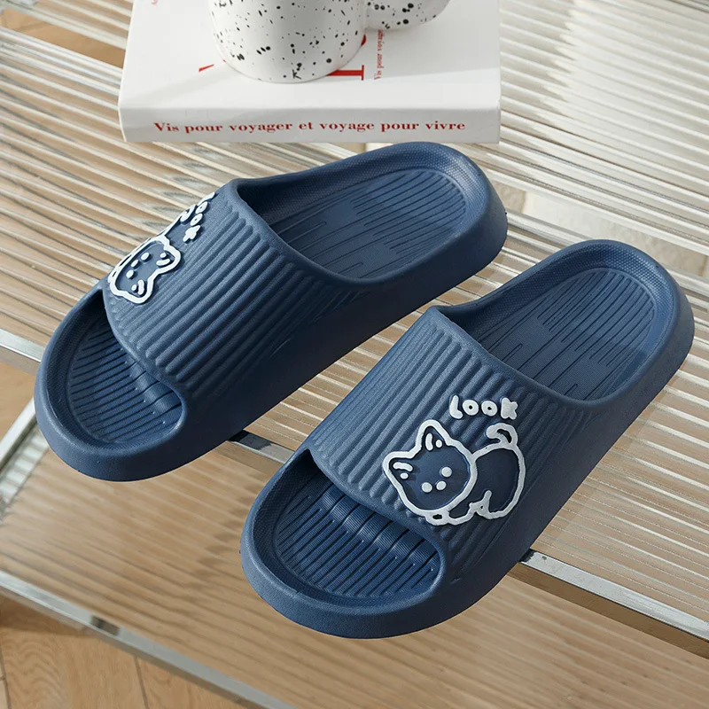 Hot selling summer beach slippers slides flat bath bathroom slippers for women men