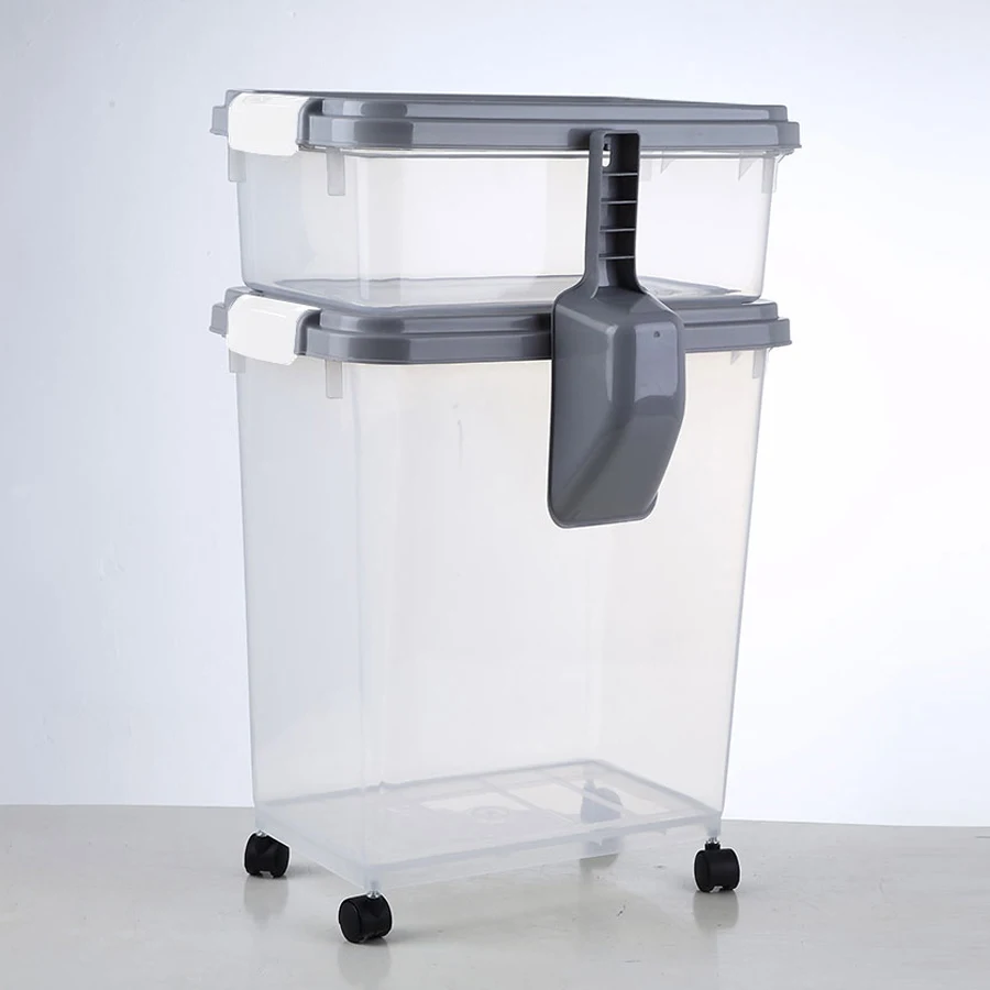 Plastic Dog Cat Food Storage Container Plastic Box Container For Dog Food Treats