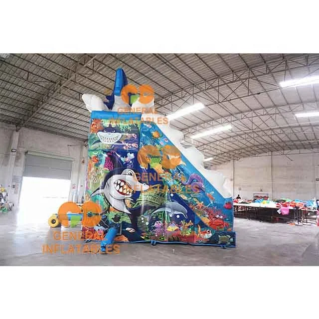 commercial inflatable under the sea slide ocean shark octopus bouncer  rental by General Inflatables