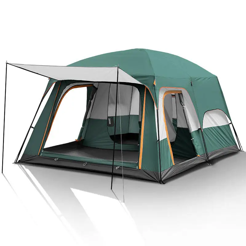 Extra Large Two Room Outdoor Camping Tents 8 Persons Waterproof Outdoor Family Luxury Big Camping Tent