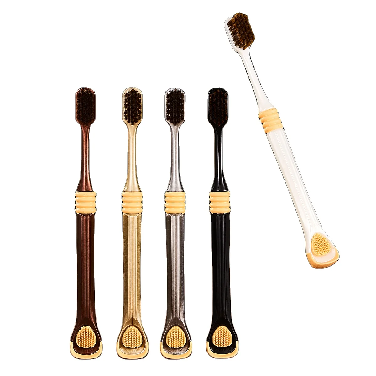 2024 Hot Selling Lowest Jsm15269 Factory Soft Nylon Rubber Home Use Bristles Adult Toothbrushes with Long Handle