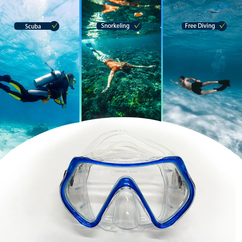 Snorkel Mask Scuba Diving Mask PVC Scuba Mask Diving Set