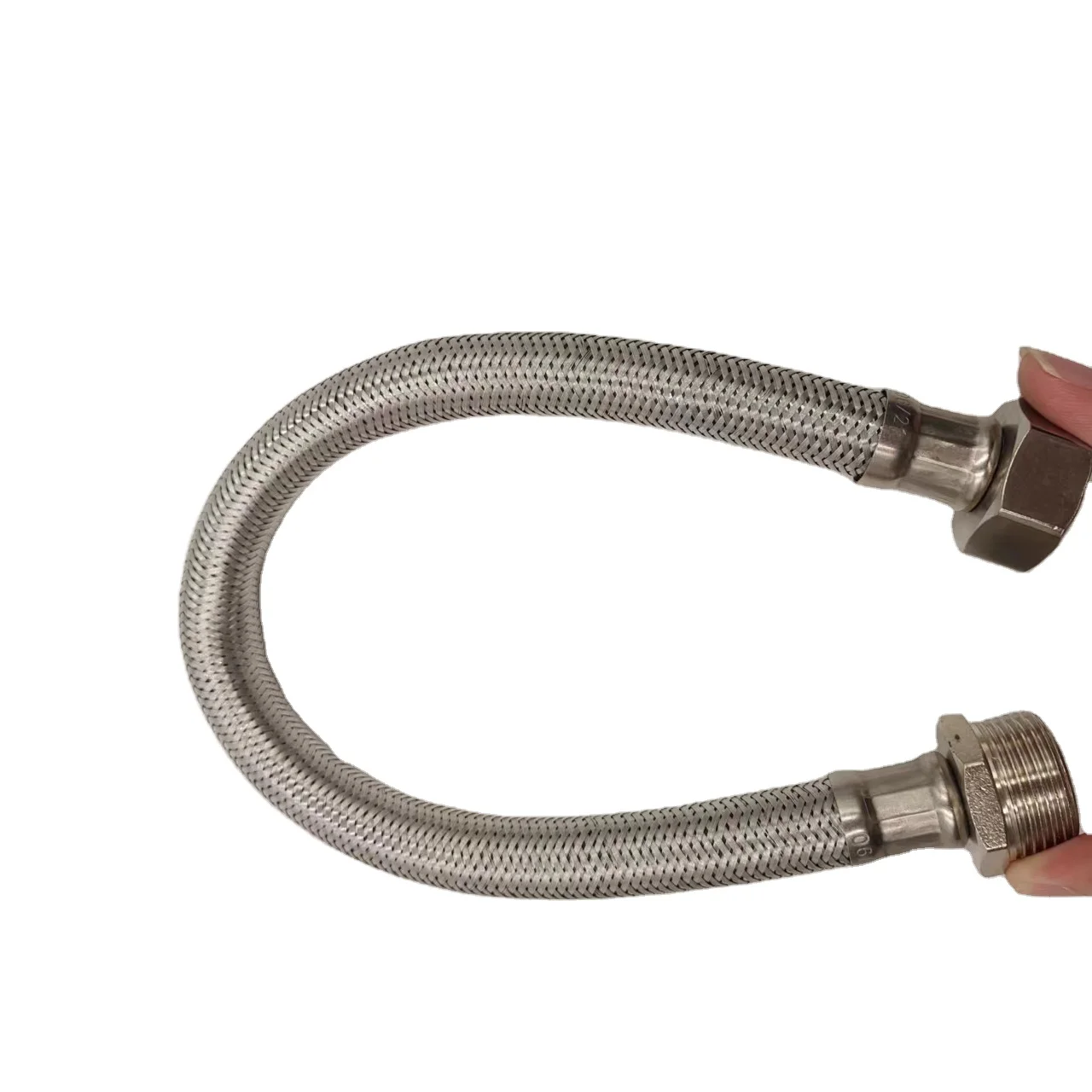 F1/2xM1/2 50cm Stainless Steel Braided Water Hose with EPDM Inner