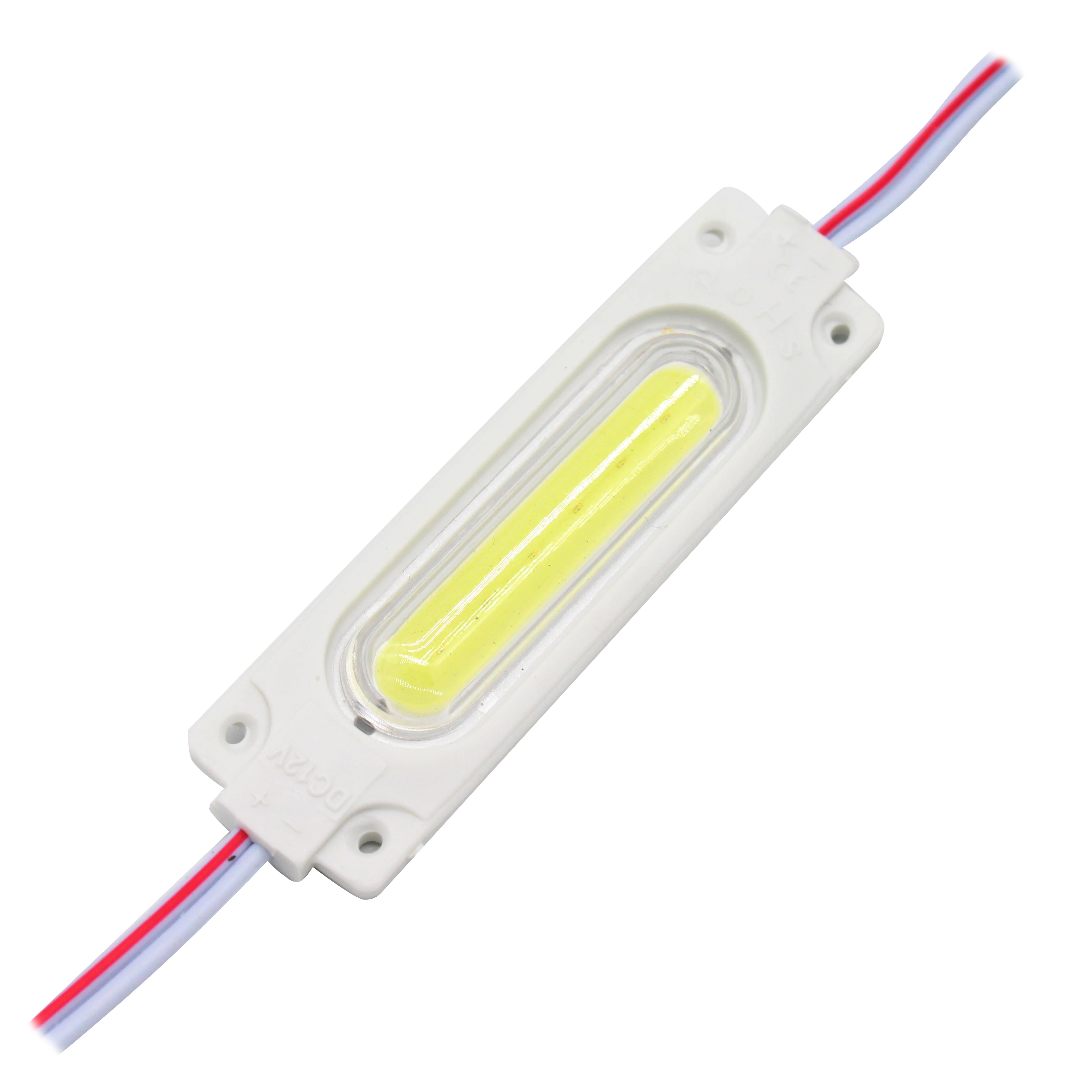 Dc12v 24V COB Led Modules Light Smd Injection Light Single Color 7019 6 Chip Waterproof Outdoor Ip67 Cob Module For Sign Box