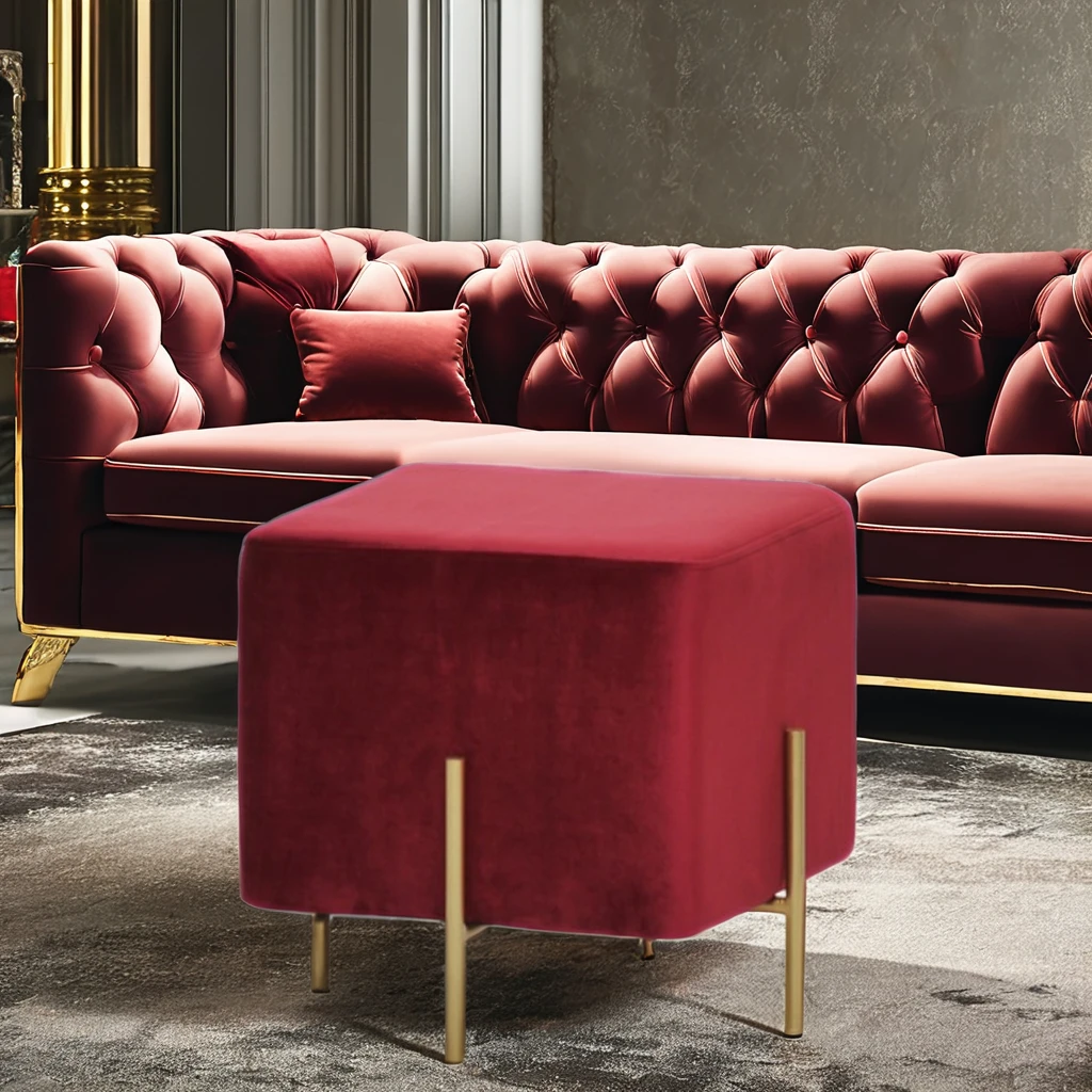 Creative entry velvet small stool clothing rack shoe store rest shoe stool network red fashion simple square sofa stool