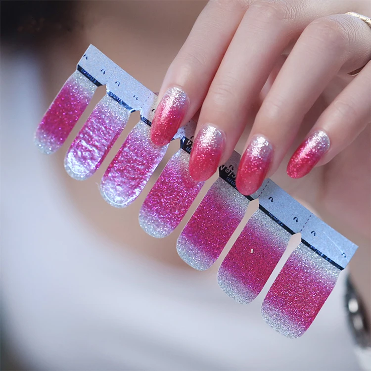 Cheap price Self Adhesive Real Nail Polish Stickers Wholesale Nail Decal Wraps Strips