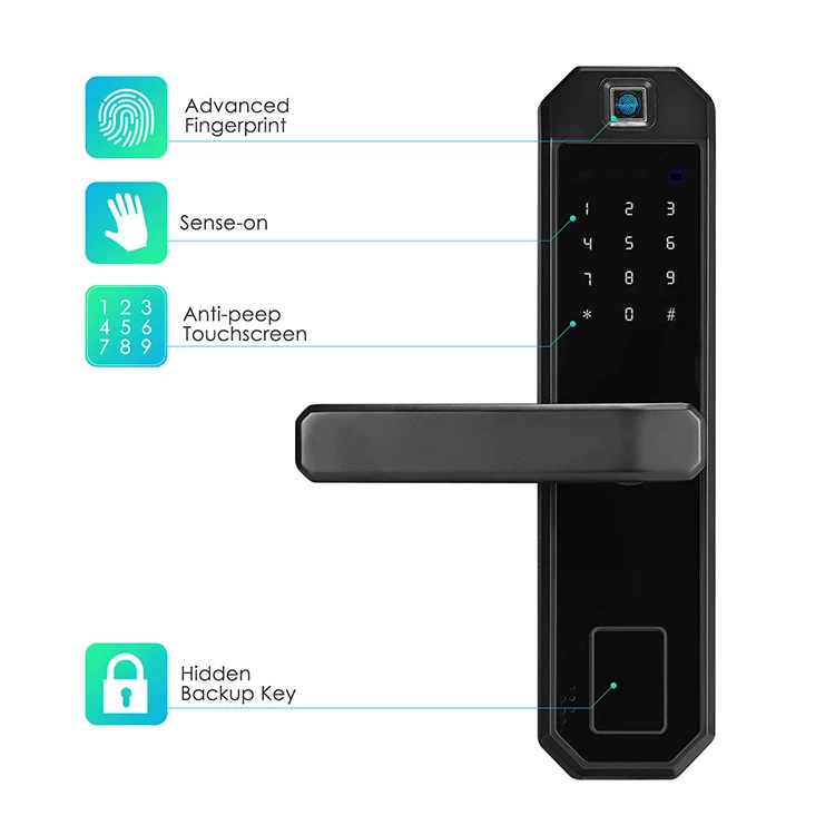 Hot Selling Digital Fingerprint Smart Password Lock Office Door Lock Fingerprint Password Smart Lock