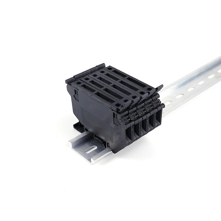 JUK 5-HESILED Black 24V  24-12 AWG 0.2-4mm Lever Feed Through Screw Type Panel Mounted fuse with led din DIN Rail Terminal Block
