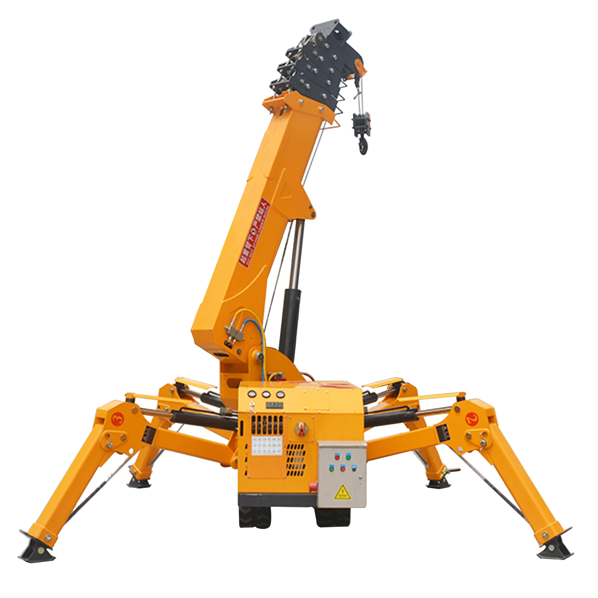 Spider Crane With Lifting Telescopic Boom Outrigger Building Engineering