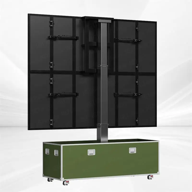 JCT PFC-10M P1.875 портативный чехол для полета светодиодный экран наружная реклама мобильный рекламный щит с гидравлическим подъемом и складыванием