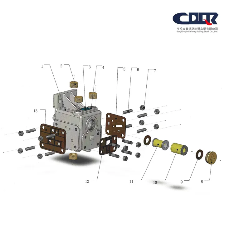 JZ-7 Train Parts & Accessories Locomotive Brake Control Valves Machine