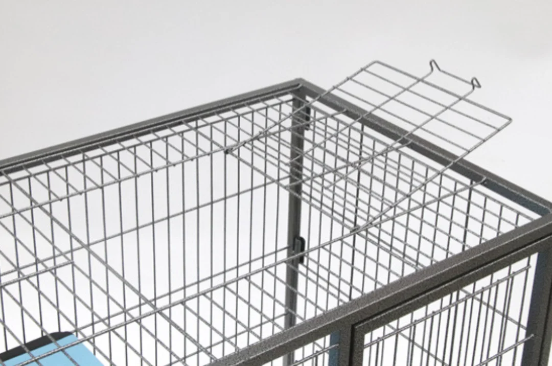 High quality two-open door with stainless steel wire pet cat cage outdoor metal for dog cat rabbit cage