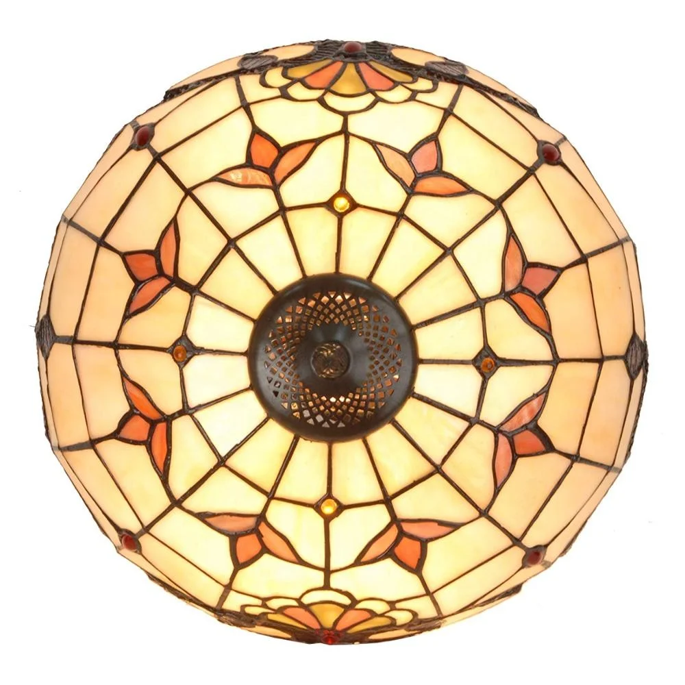 TFT-8030 Victorian Double Lit Stained Glass Home Decor Lighting tifany lamps