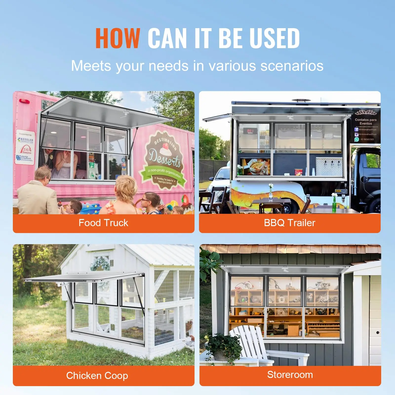 Catering Trailer Concession Mobile Bar  Hot Dog Ice Cream Food Kiosk Coffee Cart Food Truck Trailer With Full Kitchen