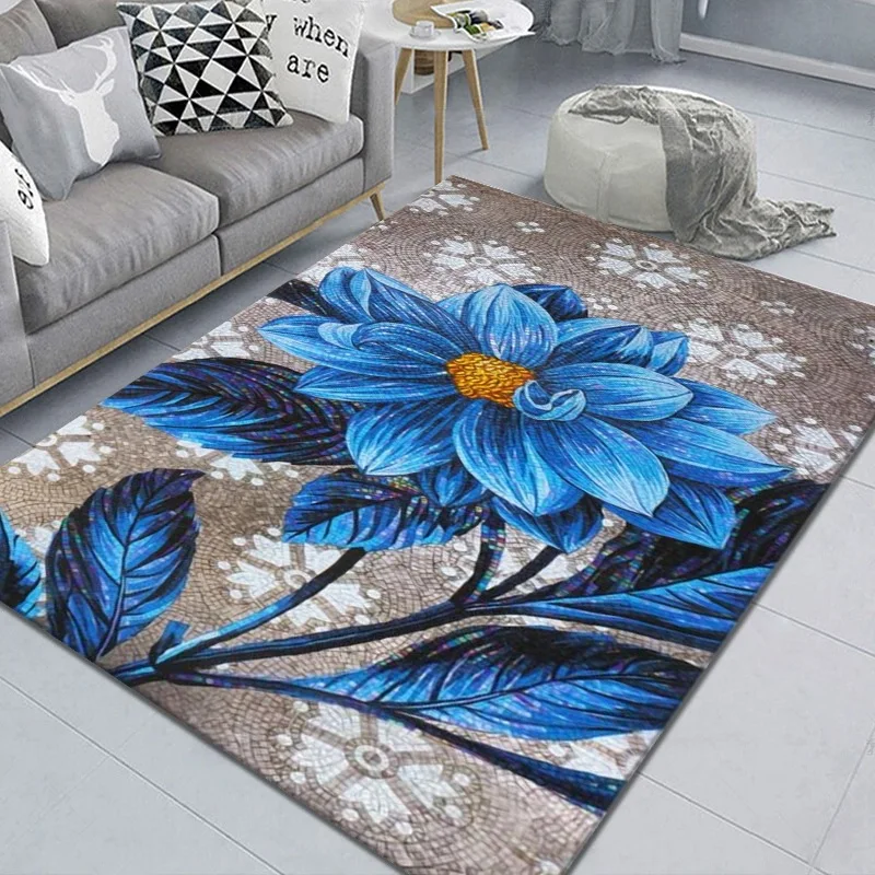 China Manufacturer Modern  Washable, Custom Decorative Floor 3D Printed Classic Rug Large Size Living Room And Rugs/