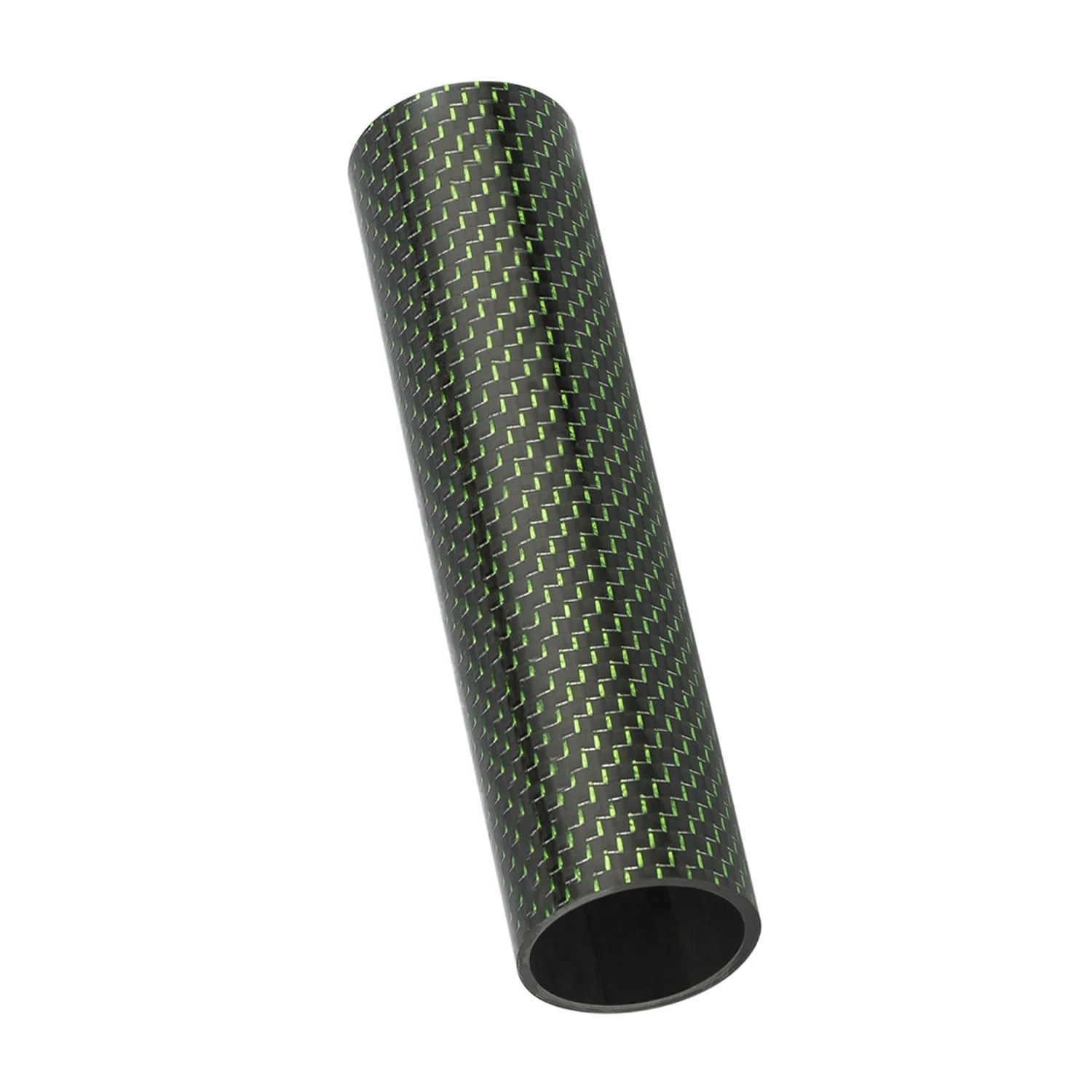 Whale stone Customized 3k Braided Carbon Fiber Round Tube colorful  With Twill Weave Supports Customized Gold Wire Carbon Tube