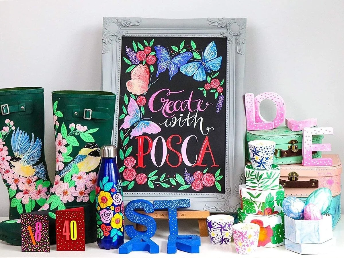 Uni Posca Paint Markers Mitsubishi Posca Markers 12 Colors POSCA PC-1M Superfine Graffiti Pen Highlight Pen Acrylic Markers