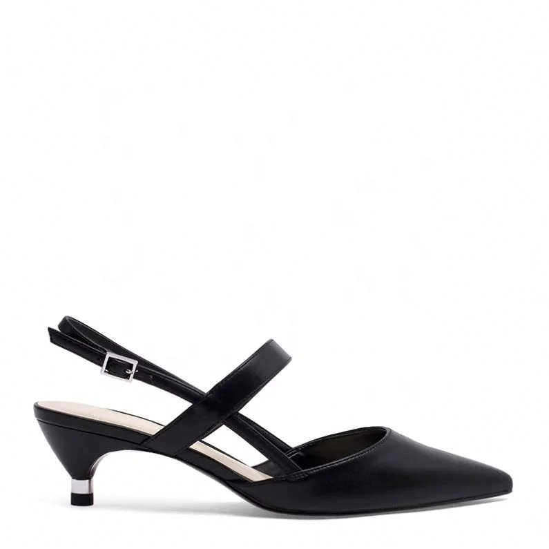 
WETKISS Factory Wholesale Ladies Dress Shoes Buckle Strap Leather Pumps Women Kitten Heel Pumps Shoes Slingbacks Pumps 
