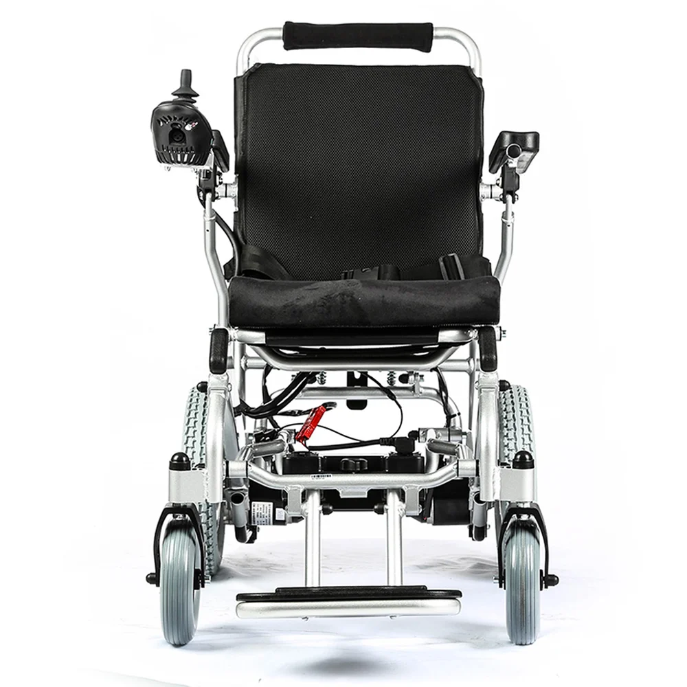 Safe Portable Long Driving Distance Power Remote Control Folding Electric Wheelchair