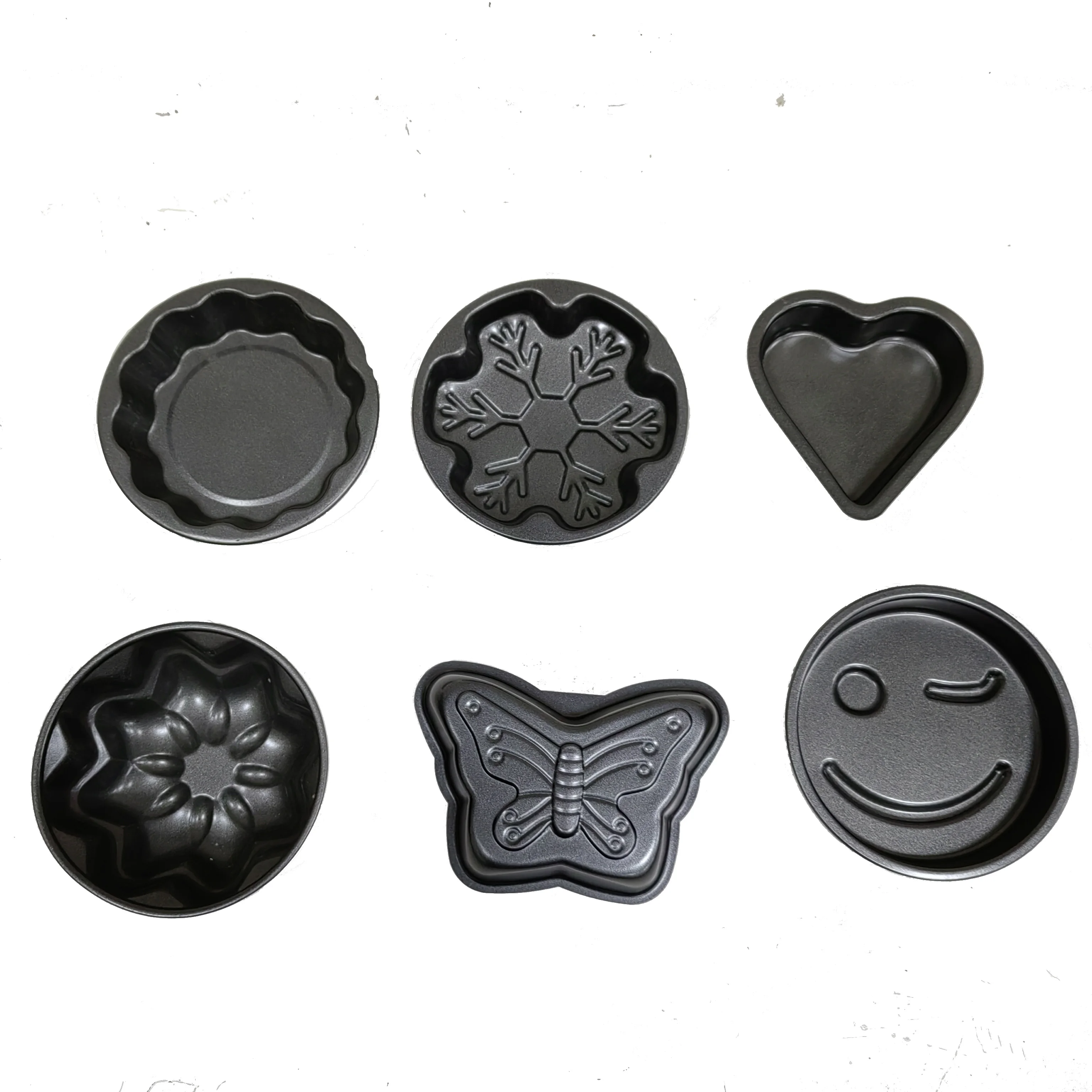 Wholesale Home Kitchen Baking Tray Most Popular 0.4mm Non Stick Carbon Steel Bakeware Cake Mould 4 Designs Mini Cake Pans