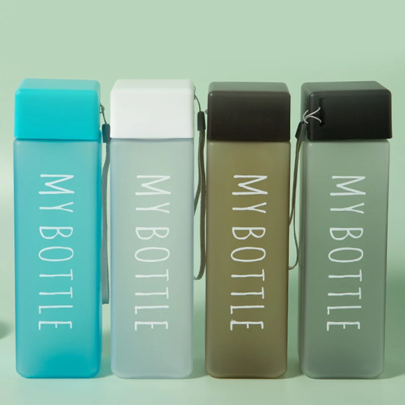 Bpa Free eco-friendly water bottle My Bottle reusable milk carton square plastic water bottle with custom logo juice plastic cup