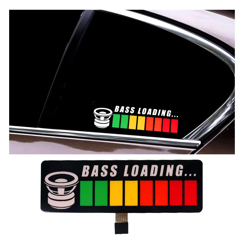 Custom Logo Jdm El Glow Light Up Stickers Decorate Car Window Led Bass loading Panel Sticker