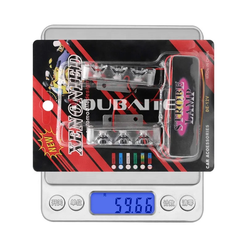 Car Mid-grid Flashing Lights Led High-power Wireless One-to-two Ultra-bright Clearing Warning Lights Modified Decorative Light