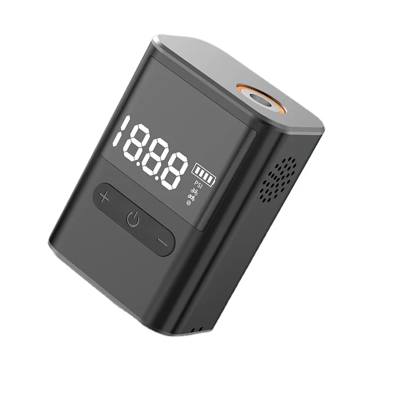 Brushless Electric Bike Pump Pocket 100PSI Mini Cordless Bicycle Pump with Rechargeable Battery for Sharder  Presta Valves