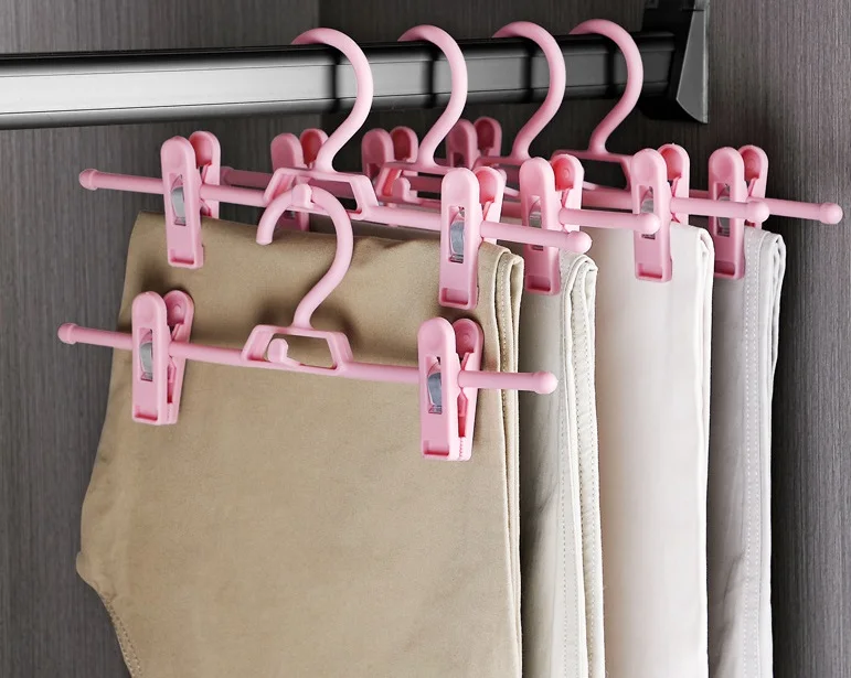 Household Plastic Multi Function Skirt Clip Anti-pleats Trouser Hangers