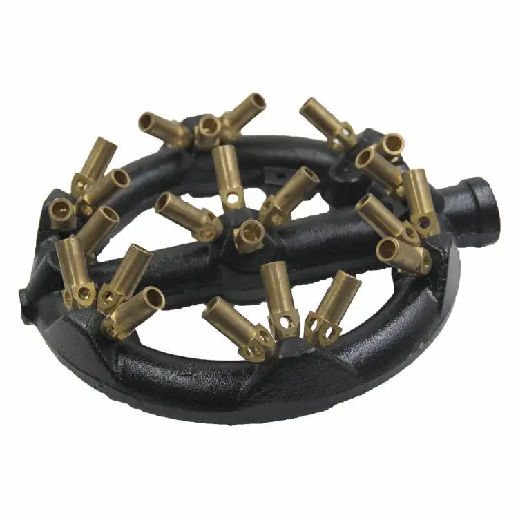 Hot Sale 23 Tips Brass Nozzle Jet Gas Burner Cast Iron Jet Burner For Outdoor Cooking