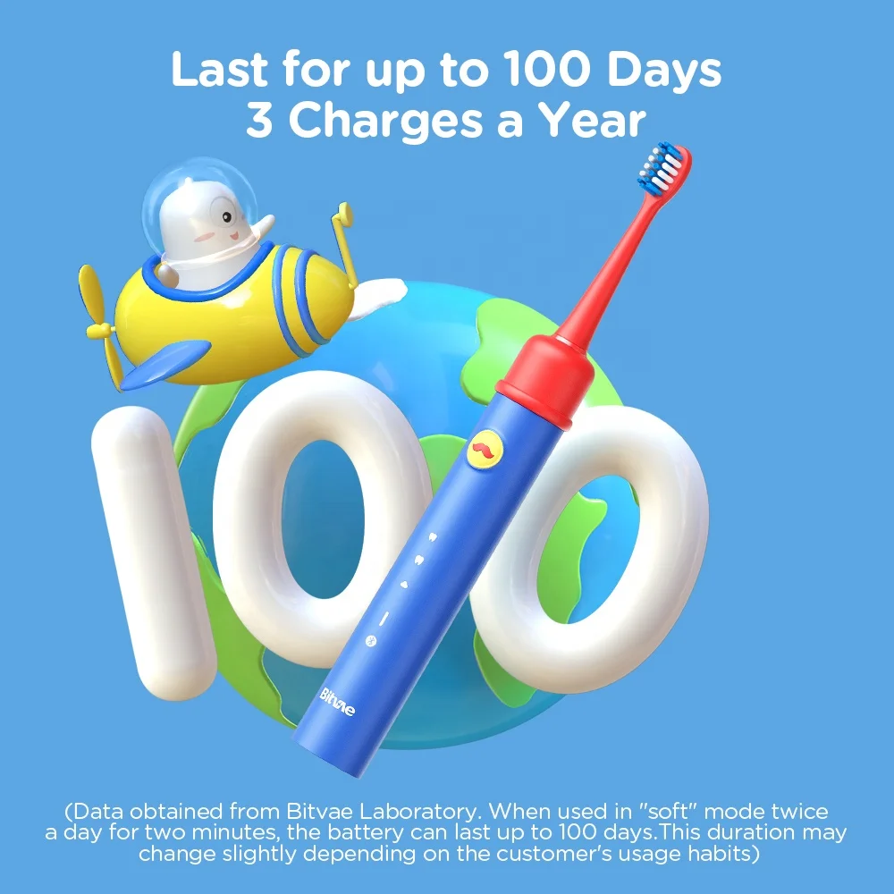 Bitvae BV K7S Smart APP 6+ Ages Kids Sonic Electric Toothbrush with Pressure Sensor