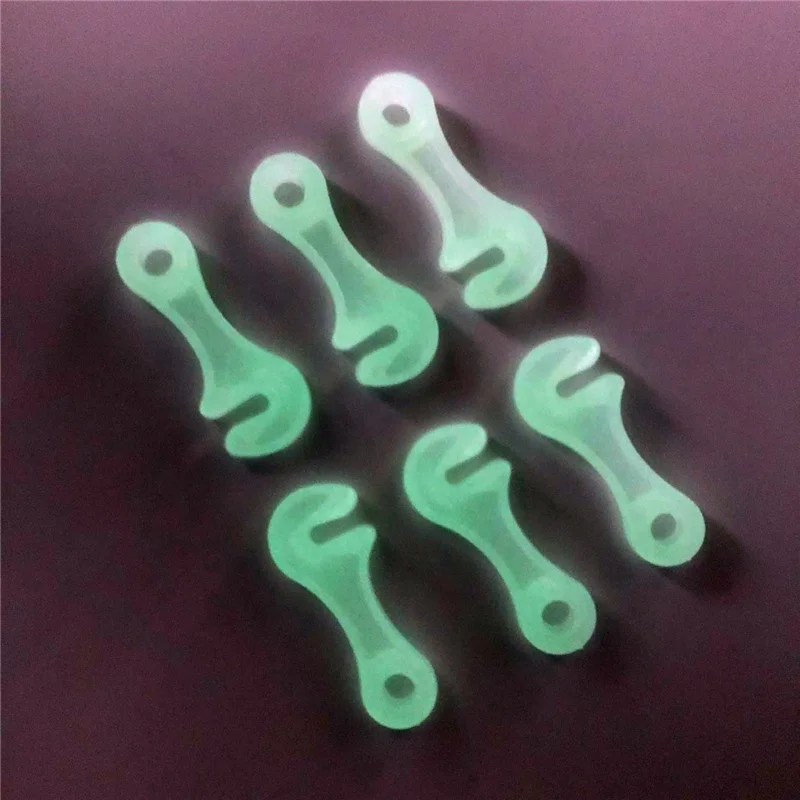 Glow in the Dark Plastic Rope Buckle with 7.5mm Hole for Outdoor Camping Climbing & Tours