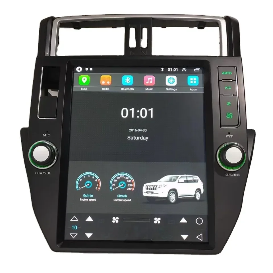 Вертикальный экран Android автомобильное радио аудио DVD плеер GPS навигация для Toyota Prado 2010 -2013 стерео