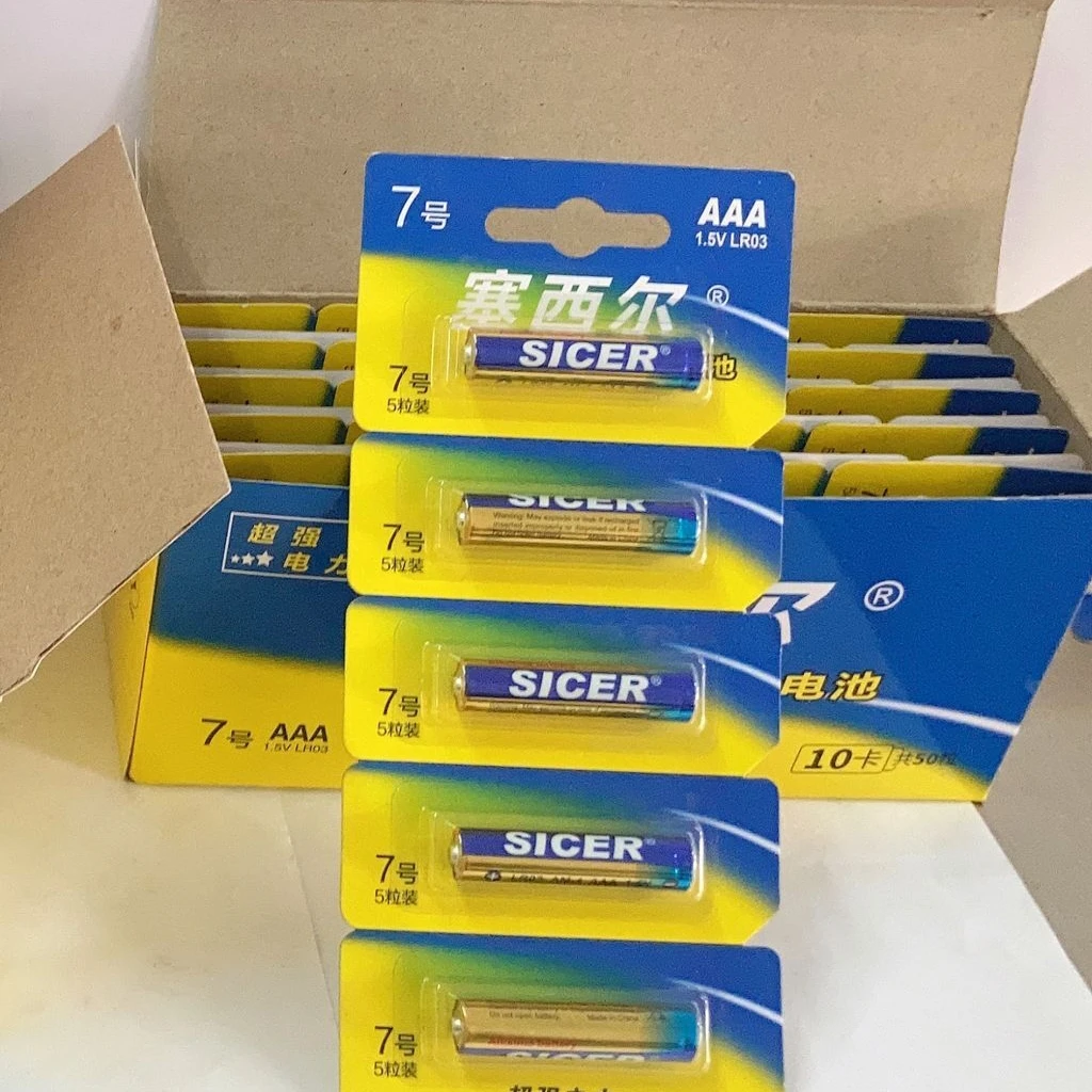 factory price 1.5v lr03 aaa battery super alkaline dry cell battery in high quality