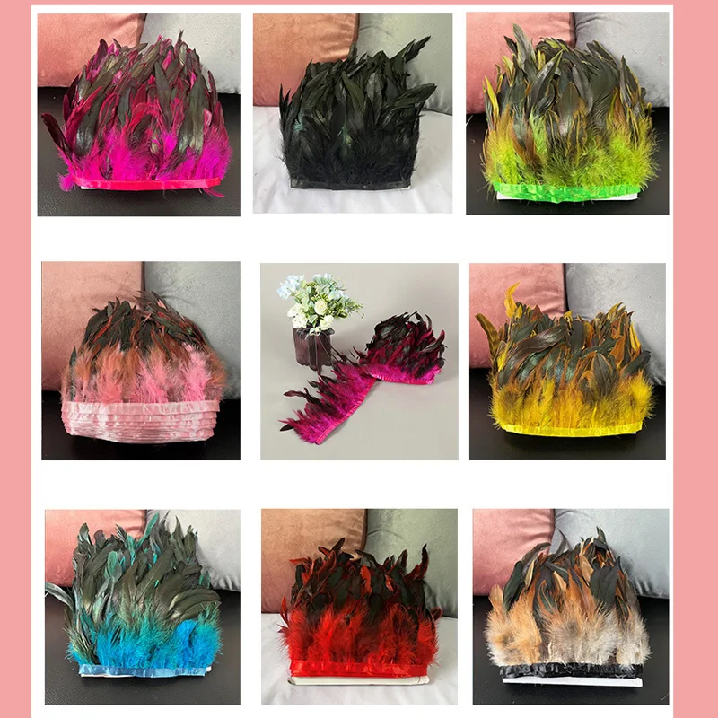 15-18 см Петушиный Хвост перья отделка для декора одежды и украшения вечеринки