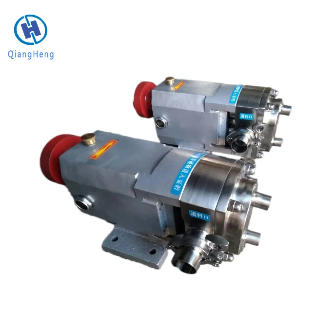 Sanitary high viscosity food lobe pump cam type concentrated pulp pump