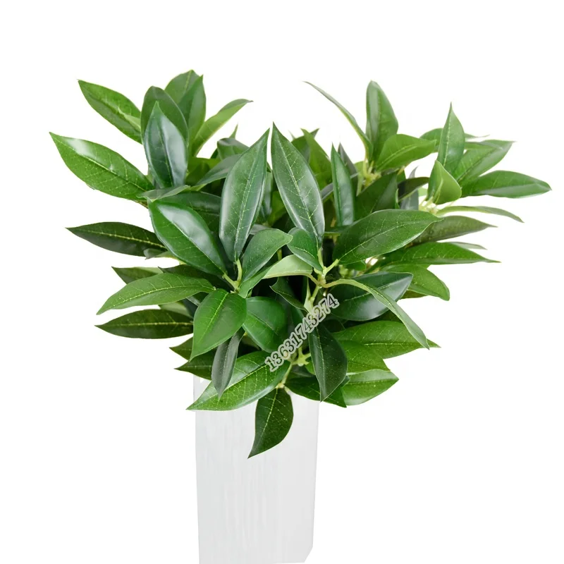 High quality 4 head decoration flower fake plant leaf artificial foliage for indoor decoration