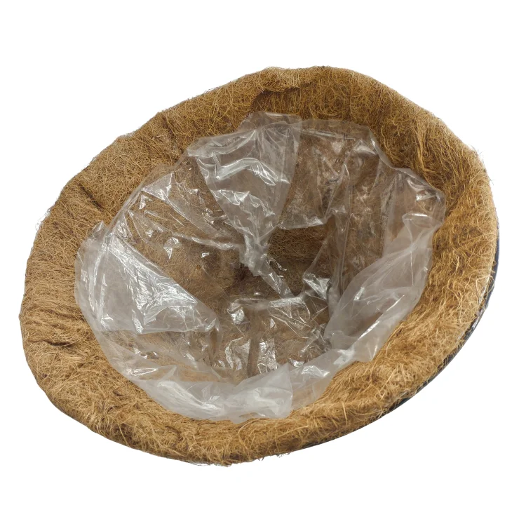 
metal Plant Basket with plastic waterproof coco liner 