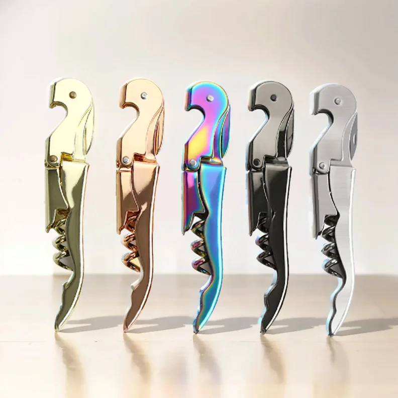 Colorful All-in-one Stainless Steel  Wine Opener Corkscrew Multifunctional Beer Opener for Bartenders Kitchen