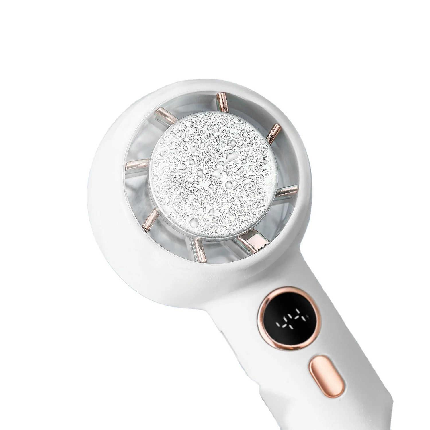 LED Display Stainless Steel Refrigeration Fan Environmentally Friendly Energy Saving USB Charging Fans Handheld Mini Fan