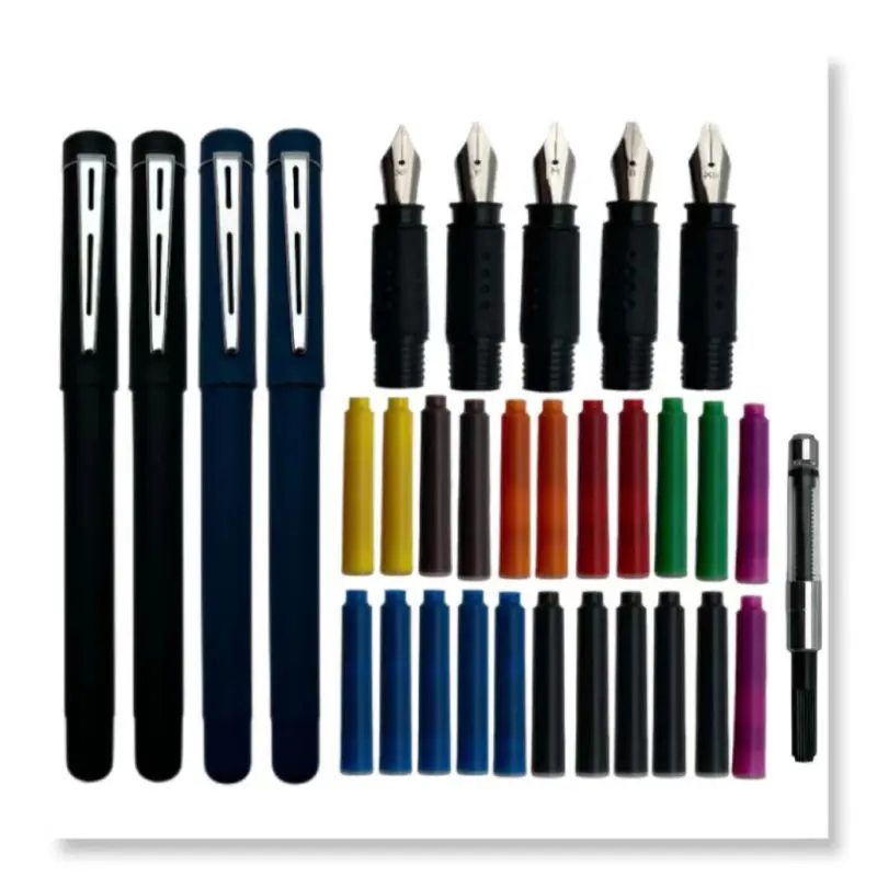 Calligraphy Pen Set 35 pieces/ 4 Pens 5 Nibs 22Ink cartridges 1 pad1ink pump Gift Box