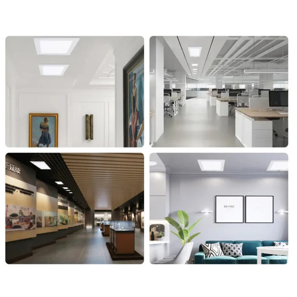 2023 Factory Price Indoor Lighting Recessed Suspending Square Flat Led Panel Light For Home Shopping Hospital Workshop