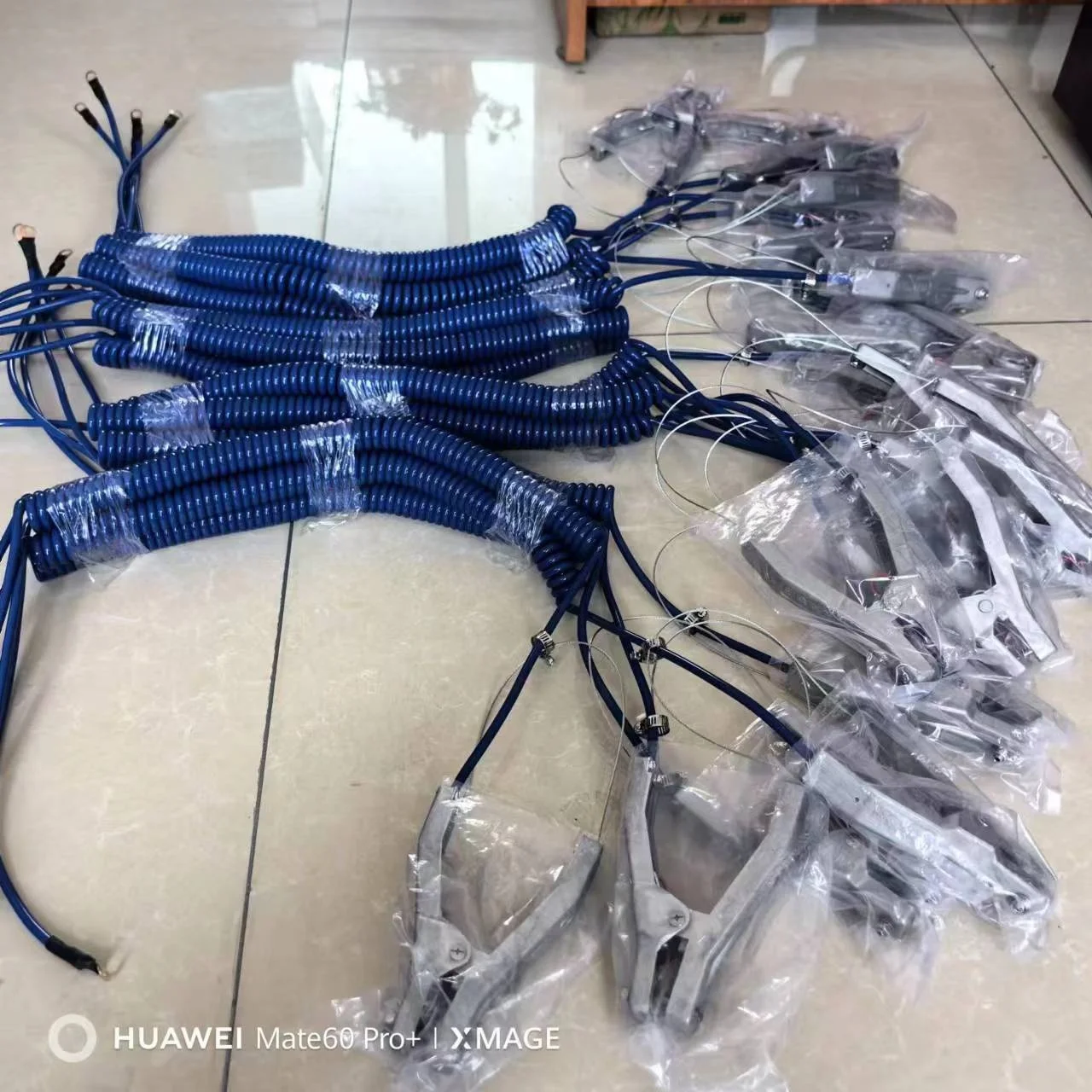 Explosion proof electrostatic grounding clip aluminum double clip+3 meter spiral wire