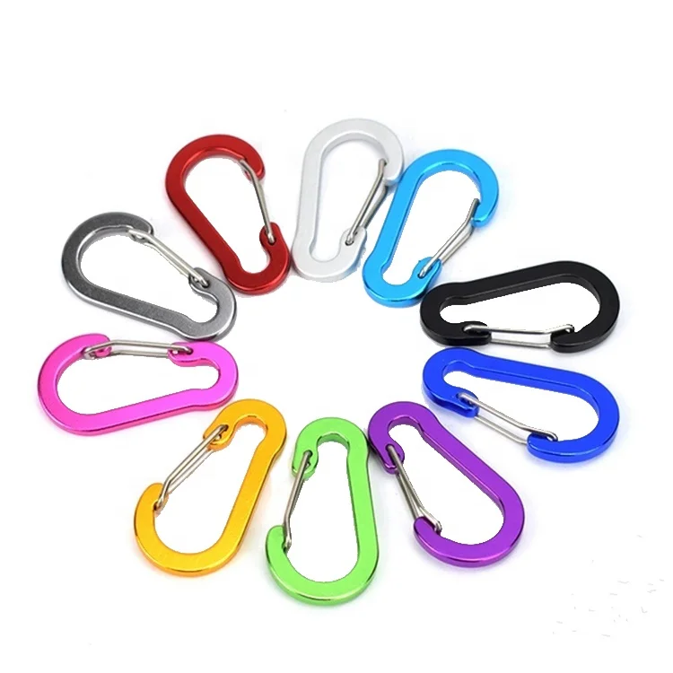 YYX Mini Carabiner Clips Tiny Spring Snap Hook Keychain Clasps Small Hanging Buckle for Backpack Camping Bottle