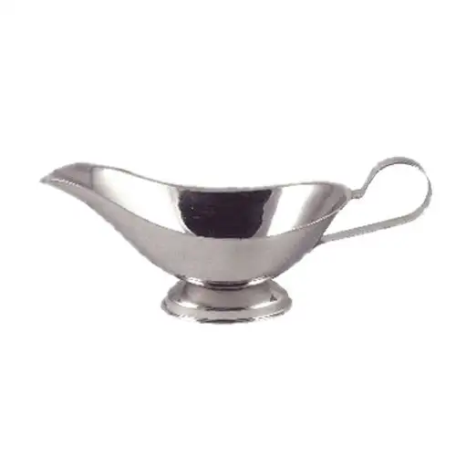 Gravy Boat- Stainless Steel Footed Gravy Boat