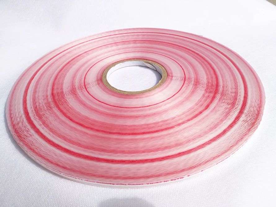 Resealable self adhesive tape for sealing OPP , PP , BOPP clear plastic bags