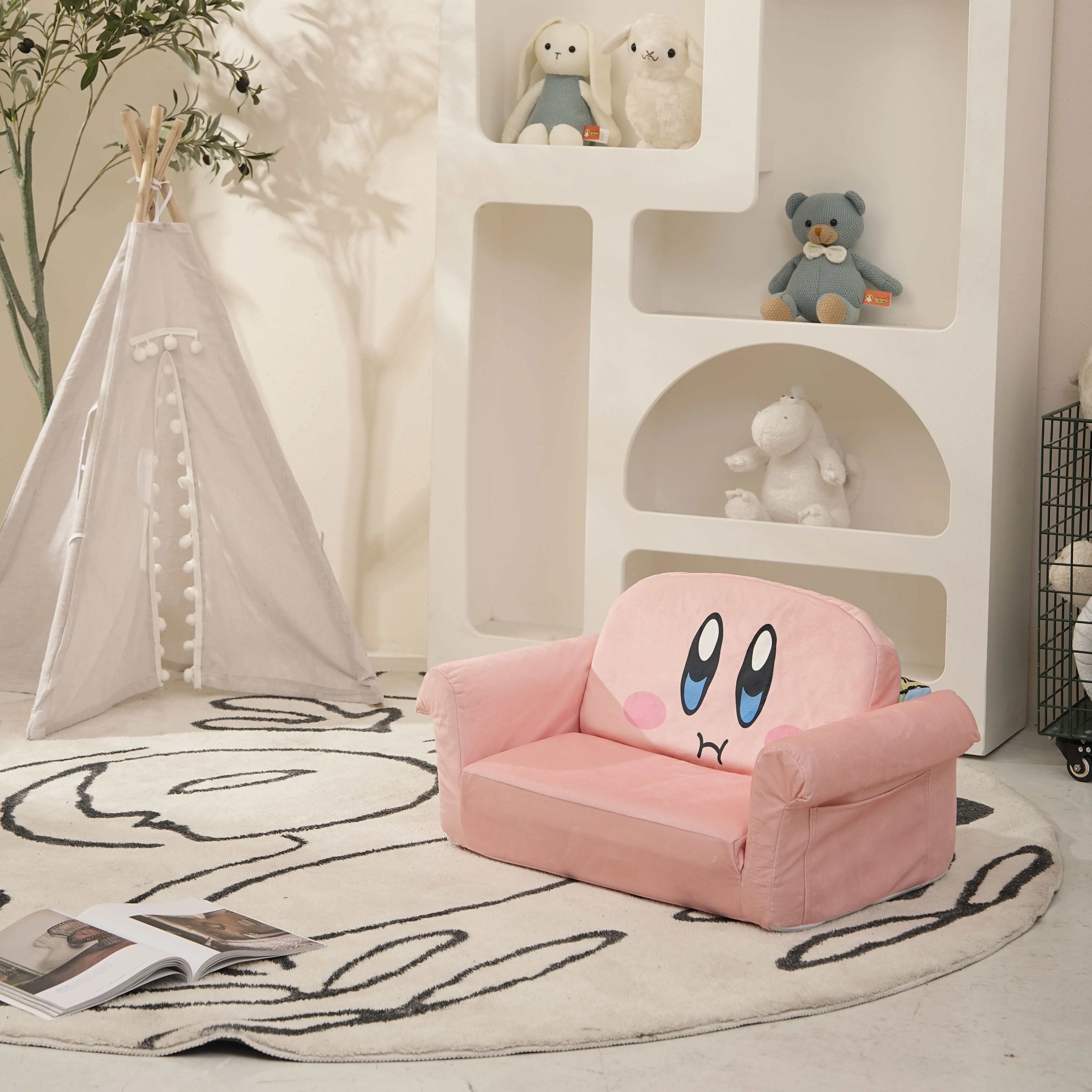 2023 Cheap kids personalized bean bag sofa chair,lovely children beanbag couch ,colorful  childishness  safe and portable sofa