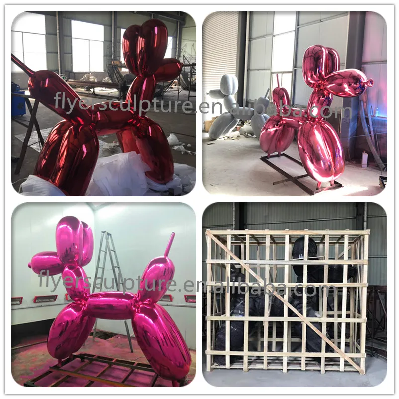 Hot-sale Popular Large outdoor abstract fiberglass balloon dog sculpture for Art Gallery Hotel Lobby Home Yard