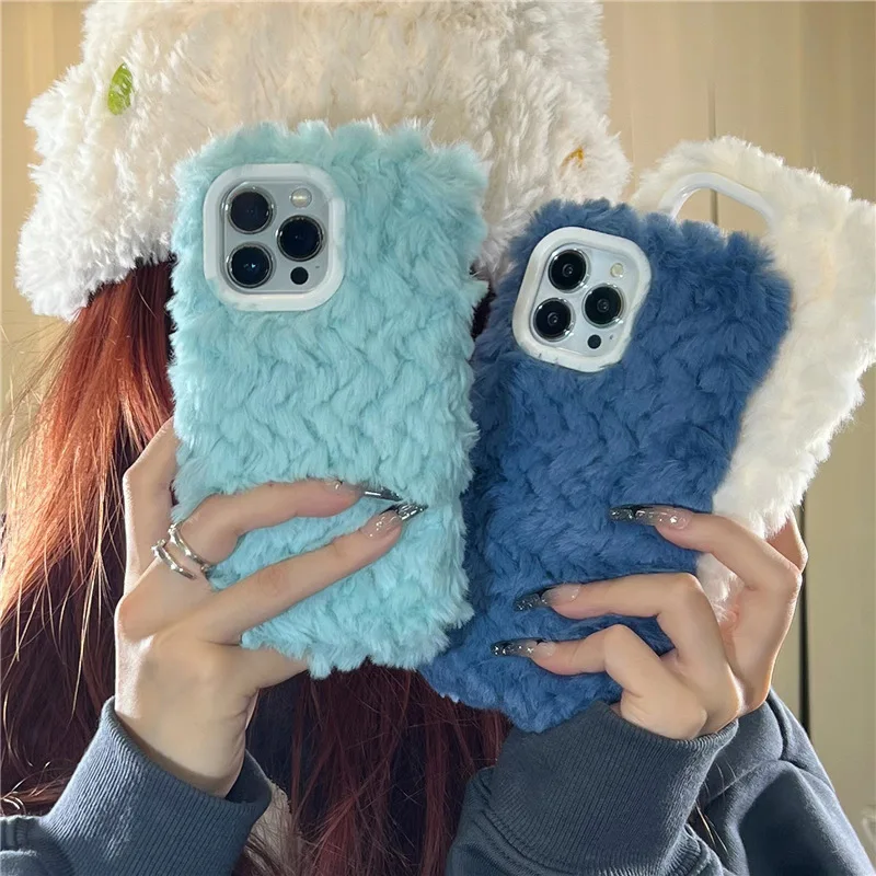 wholesale price soft fur mobile accessories phone case for iphone xr xs max 11 12 13 14 pro