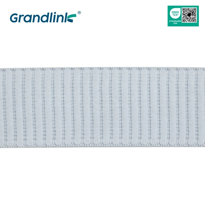 Wholesale Custom Rolls Black White 3mm 5mm 6mm 8mm 10mm 12mm Knitted Textile Flat Braided Elastic Band For Garment Sewing